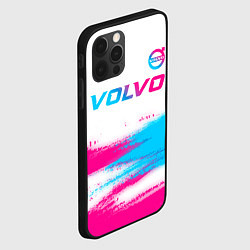Чехол для iPhone 12 Pro Volvo neon gradient style посередине, цвет: 3D-черный — фото 2
