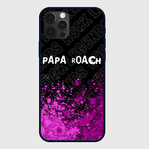 Чехол iPhone 12 Pro Papa Roach rock legends посередине / 3D-Черный – фото 1