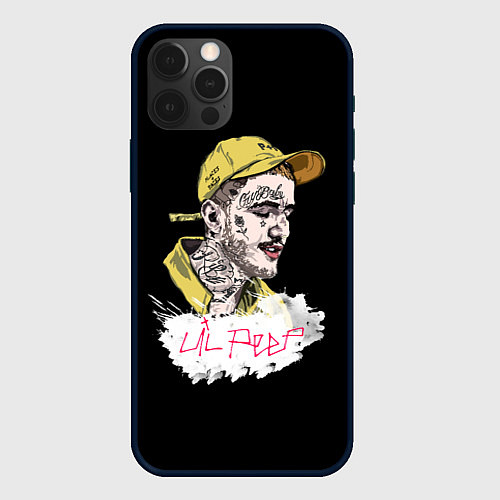 Чехол iPhone 12 Pro Lil peep band steel / 3D-Черный – фото 1