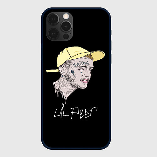 Чехол iPhone 12 Pro Lil Peep rap steel / 3D-Черный – фото 1