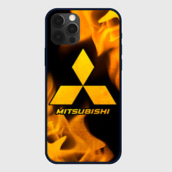 Чехол iPhone 12 Pro Mitsubishi - gold gradient