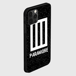 Чехол для iPhone 12 Pro Paramore glitch на темном фоне, цвет: 3D-черный — фото 2