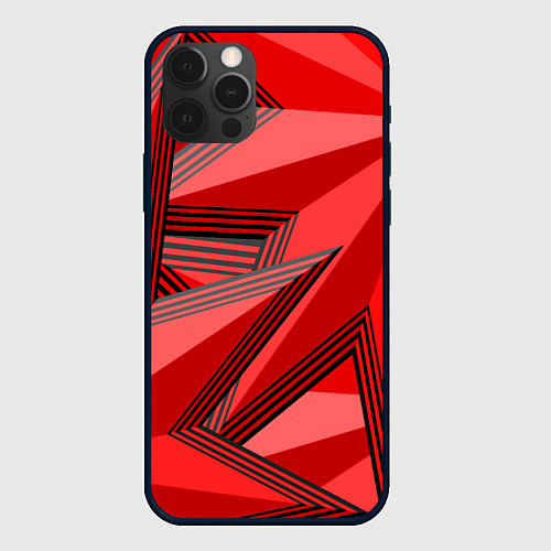 Чехол iPhone 12 Pro Многолучевые звезды / 3D-Черный – фото 1