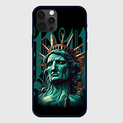 Чехол для iPhone 12 Pro Статуя свободы в New York США, цвет: 3D-черный