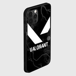 Чехол для iPhone 12 Pro Valorant glitch на темном фоне, цвет: 3D-черный — фото 2
