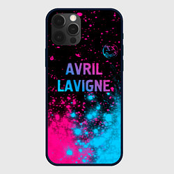 Чехол iPhone 12 Pro Avril Lavigne - neon gradient посередине