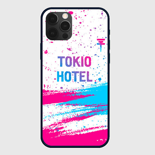 Чехол iPhone 12 Pro Tokio Hotel neon gradient style посередине / 3D-Черный – фото 1