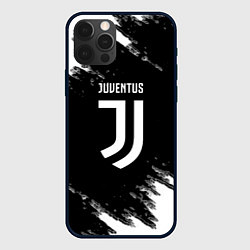 Чехол iPhone 12 Pro Juventus спорт краски черно белый