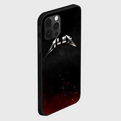 Чехол для iPhone 12 Pro Алекс в стиле Металлика, цвет: 3D-черный — фото 2