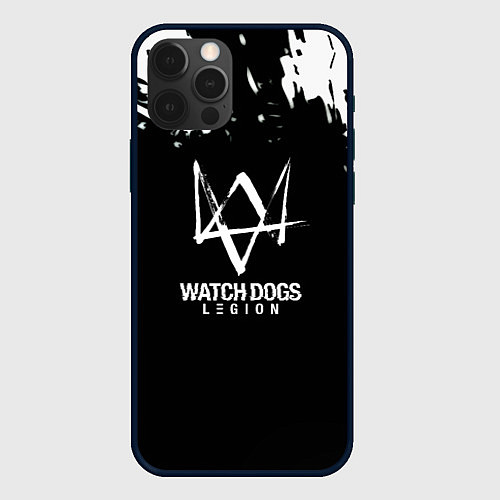 Чехол iPhone 12 Pro Watch dogs краски / 3D-Черный – фото 1