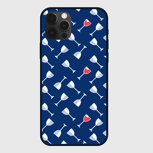 Чехол iPhone 12 Pro Бокальчик винишка / 3D-Черный – фото 1