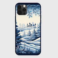 Чехол для iPhone 12 Pro Зимняя сказка 2024, цвет: 3D-черный