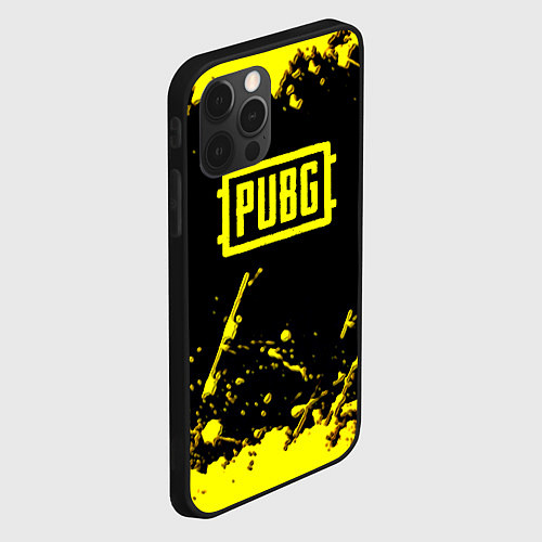 Чехол iPhone 12 Pro PUBG online yellow / 3D-Черный – фото 2