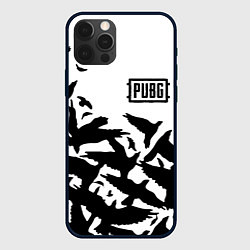 Чехол для iPhone 12 Pro PUBG black birds, цвет: 3D-черный