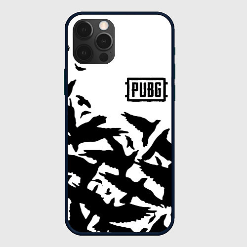 Чехол iPhone 12 Pro PUBG black birds / 3D-Черный – фото 1