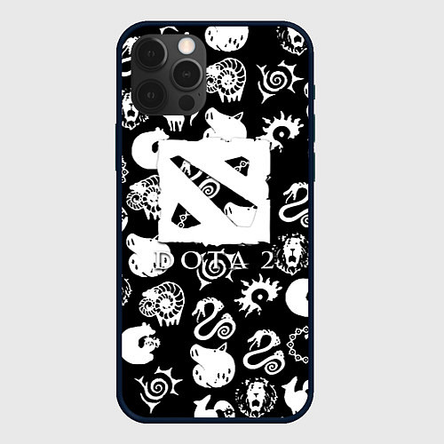 Чехол iPhone 12 Pro Dota valve black / 3D-Черный – фото 1