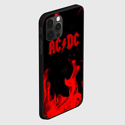 Чехол для iPhone 12 Pro AC DC огненный стиль, цвет: 3D-черный — фото 2