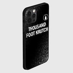 Чехол для iPhone 12 Pro Thousand Foot Krutch glitch на темном фоне посеред, цвет: 3D-черный — фото 2