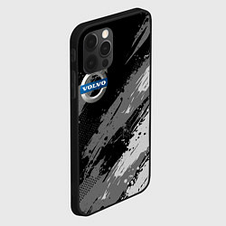 Чехол для iPhone 12 Pro Volvo - монохромный серый, цвет: 3D-черный — фото 2