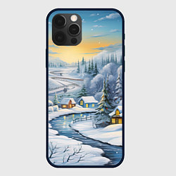 Чехол для iPhone 12 Pro Сказочная вьюга праздничного настроения, цвет: 3D-черный