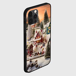 Чехол для iPhone 12 Pro Морозная симфония праздника, цвет: 3D-черный — фото 2