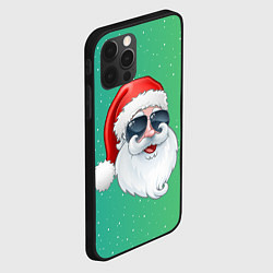 Чехол для iPhone 12 Pro Дед Мороз в очках, цвет: 3D-черный — фото 2