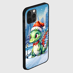 Чехол для iPhone 12 Pro Морозный дракон, цвет: 3D-черный — фото 2