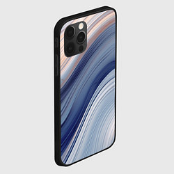 Чехол для iPhone 12 Pro Blue liquid, цвет: 3D-черный — фото 2