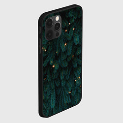 Чехол для iPhone 12 Pro Ёлка и гирлянды, цвет: 3D-черный — фото 2