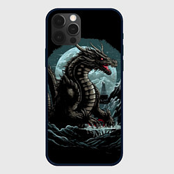 Чехол для iPhone 12 Pro Дракон зимних ночей, цвет: 3D-черный