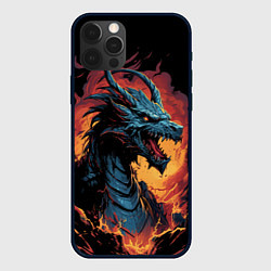Чехол для iPhone 12 Pro Дракон праздничных снегов 2024, цвет: 3D-черный