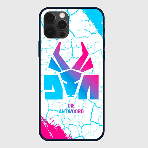 Чехол iPhone 12 Pro Die Antwoord neon gradient style / 3D-Черный – фото 1