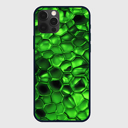 Чехол iPhone 12 Pro Зелёное стекло галькообразное