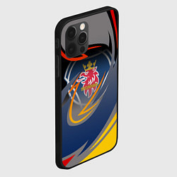 Чехол для iPhone 12 Pro Scania логотип, цвет: 3D-черный — фото 2