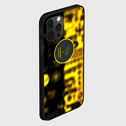 Чехол для iPhone 12 Pro Twenty one pilots yellow music, цвет: 3D-черный — фото 2