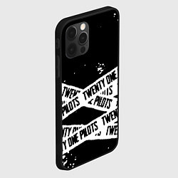 Чехол для iPhone 12 Pro Twenty one pilots краски, цвет: 3D-черный — фото 2