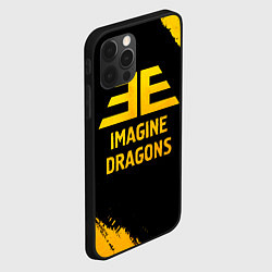 Чехол для iPhone 12 Pro Imagine Dragons - gold gradient, цвет: 3D-черный — фото 2