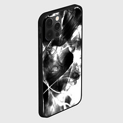 Чехол для iPhone 12 Pro Черный дым и паттерны, цвет: 3D-черный — фото 2