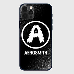 Чехол iPhone 12 Pro Aerosmith glitch на темном фоне