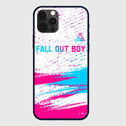 Чехол iPhone 12 Pro Fall Out Boy neon gradient style посередине