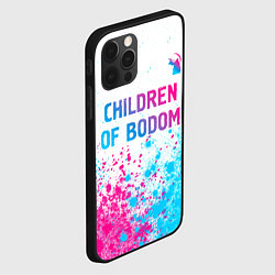 Чехол для iPhone 12 Pro Children of Bodom neon gradient style посередине, цвет: 3D-черный — фото 2