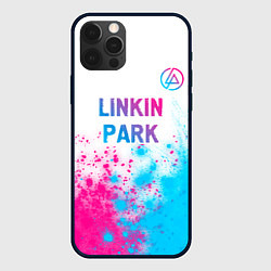 Чехол iPhone 12 Pro Linkin Park neon gradient style посередине