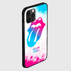 Чехол для iPhone 12 Pro Rolling Stones neon gradient style, цвет: 3D-черный — фото 2