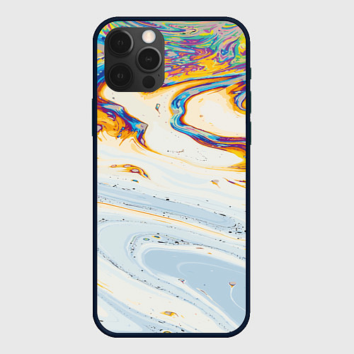 Чехол iPhone 12 Pro Магия масляного отражения / 3D-Черный – фото 1