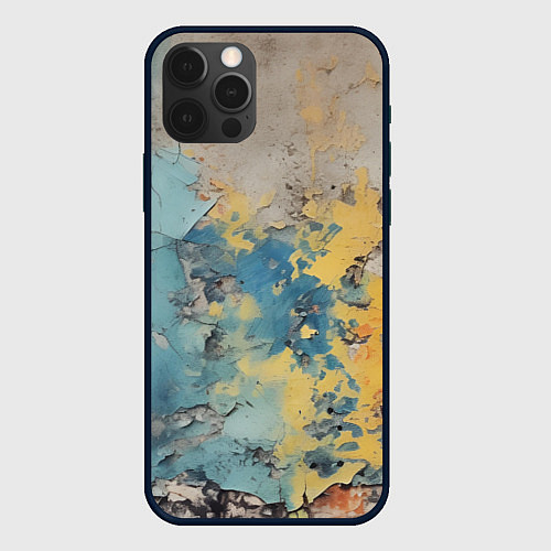 Чехол iPhone 12 Pro Гранжевая стена с краской / 3D-Черный – фото 1