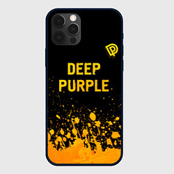 Чехол iPhone 12 Pro Deep Purple - gold gradient посередине