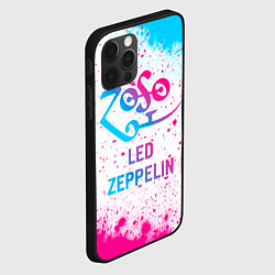 Чехол для iPhone 12 Pro Led Zeppelin neon gradient style, цвет: 3D-черный — фото 2