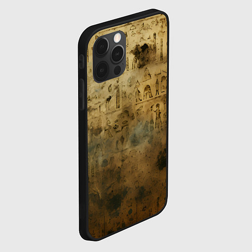Чехол iPhone 12 Pro Древний папирус / 3D-Черный – фото 2