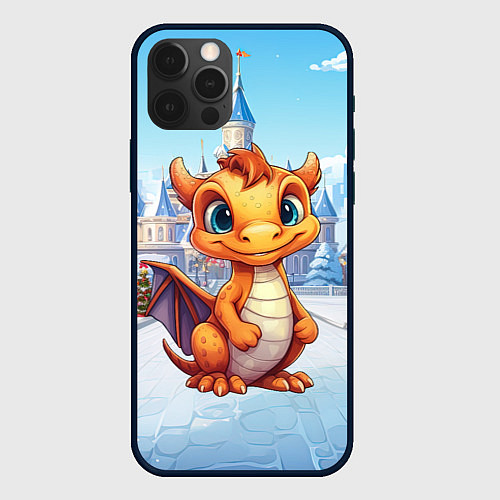 Чехол iPhone 12 Pro Маленький элемент зимнего чуда / 3D-Черный – фото 1