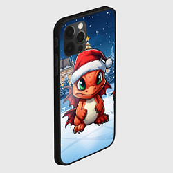Чехол для iPhone 12 Pro Маленький дракон зимнего чуда, цвет: 3D-черный — фото 2